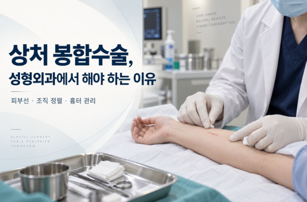 상처 봉합수술, 성형외과에서 해야 하는 이유